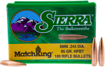 Sierra Bullets 6Mm .243 (Options: 95GR HP-BT MATCH 100CT)