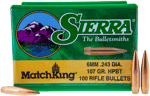Sierra Bullets 6Mm .243 (Options: 107GR HP-BT MATCH 100CT)