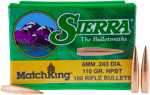 Sierra Bullets 6Mm .243 (Options: 110GR HP-BT MATCH 100CT)