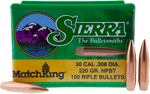 Sierra Bullets .30 Cal .308 (Options: 220GR HP-BT MATCH 100CT)