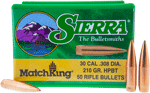 Sierra Bullets .30 Cal .308 (Options: 210GR HPBT MATCH 50CT)