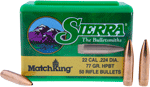 Sierra Bullets .22 Cal .224 (Options: 77GR HPBT 50CT)