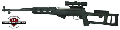 Adv. Tech. Stock For Sks Rifle (Options: FIBERFORCE STYLE BLACK SYN)