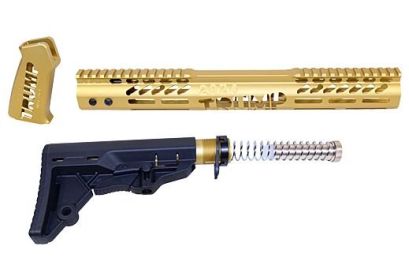 Guntec Ar15 Trump Series (Options: FURNITURE SET ANODIZED GOLD)
