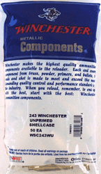 Winchester Unprimed Cases (Options: 243 WIN 50PK 20BX/CS)
