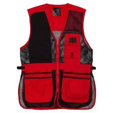 Browning Mesh Shooting Vest (Options: R-HAND LG BLACK/RED TRIM)