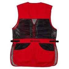 Browning Mesh Shooting Vest (Options: R-HAND MED BLACK/RED TRIM)