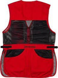 Browning Mesh Shooting Vest (Options: R-HAND XL BLACK/RED TRIM)